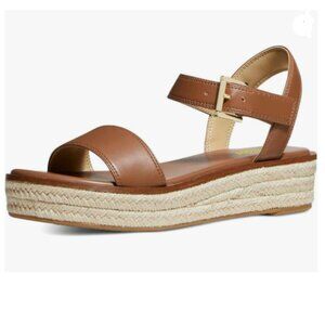 Wo Wagas Brown Ankle Strap Sandals Platform Heels Open Round Toe Buckle Shoes